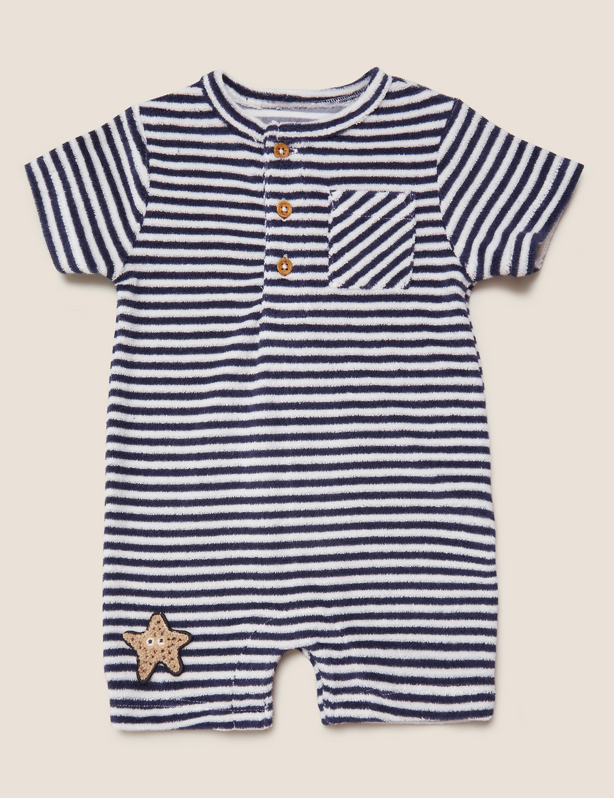 Cotton Striped Rompers (0-3 Yrs)