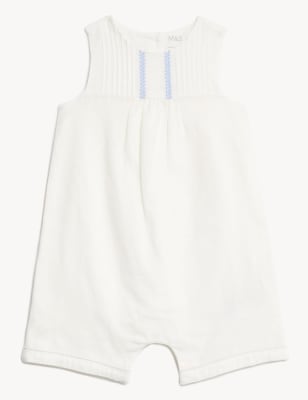 

Boys M&S Collection Cotton Rich Embroidered Romper (0-3 Yrs) - Ivory Mix, Ivory Mix