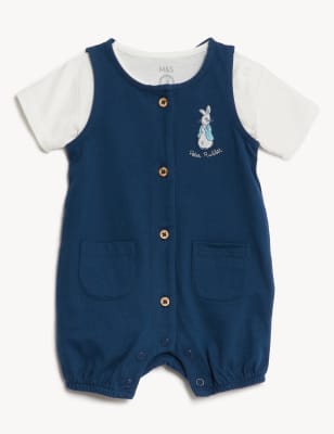 

M&S Collection 2-teiliges Peter Rabbit™-Outfit aus reiner Baumwolle (0-3 Jahre) - Navy, Navy