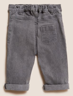 M&S Boys Cotton Rich Jeans (0-3 Yrs)