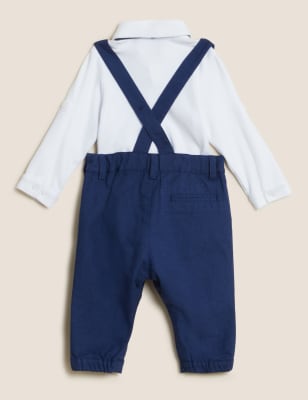 

M&S Collection 2-teiliges Outfit mit hohem Baumwollanteil (0-3 J.) - Indigo Mix, Indigo Mix