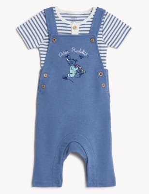 

Boys M&S Collection 2pc Cotton Rich Peter Rabbit™ Outfit (0-3 yrs) - Navy, Navy