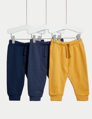 

Boys M&S Collection 3pk Cotton Rich Joggers (0-3 Yrs) - Yellow Mix, Yellow Mix