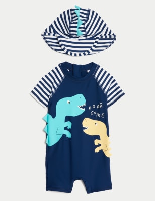 

Boys M&S Collection 2pc Dinosaur Swim Outfit (0-3 Yrs) - Multi, Multi