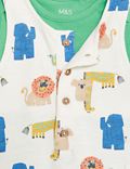 2pc Pure Cotton Animal Outfit (0-3 Yrs)
