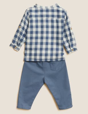 

Boys M&S Collection 2pc Cotton Rich Checked Outfit (0-3 Yrs) - Multi, Multi