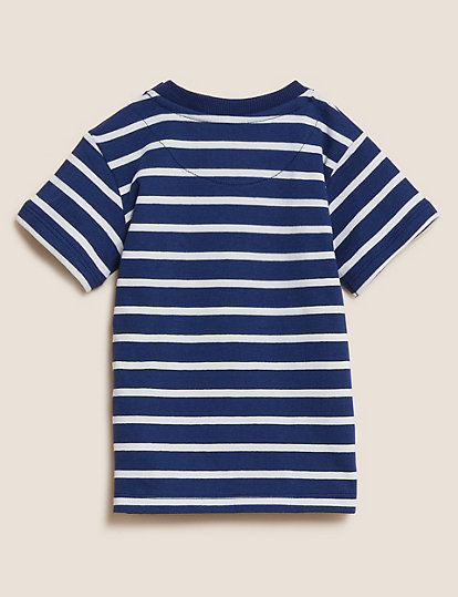 Pure Cotton Striped T-Shirt (0-3 Yrs)