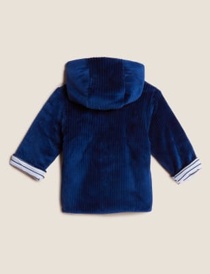 

M&S Collection Kapuzenjacke mit hohem Baumwollanteil (0-3 J.) - Medium Blue, Medium Blue