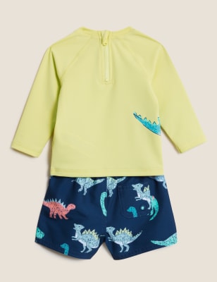 

Boys M&S Collection 2pc Dinosaur Swim Set (0-3 Yrs) - Green Mix, Green Mix