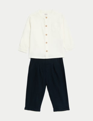 

Boys M&S Collection 2pc Cotton Rich Outfit (0-3 Yrs) - Navy Mix, Navy Mix