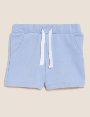 

Boys M&S Collection Cotton Rich Shorts (0-3 Yrs) - Blue, Blue