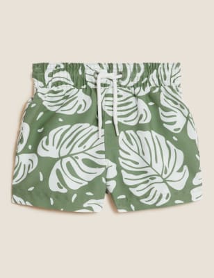 

Boys M&S Collection Palm Print Swim Shorts (0-3 Yrs) - Green Mix, Green Mix