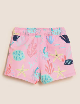 

M&S Collection Badeshorts mit Meerestiermuster (0-3 J.) - Pink Mix, Pink Mix