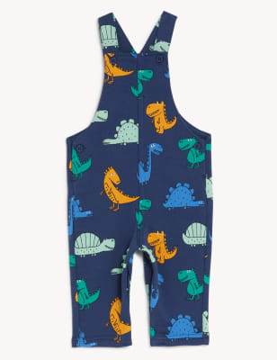 

Boys M&S Collection Cotton Rich Dinosaur Dungarees (0-3 Yrs) - Navy Mix, Navy Mix