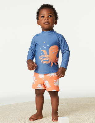 

Boys M&S Collection 2pc Octopus Long Sleeve Swim Set (0-3 Yrs) - Multi, Multi