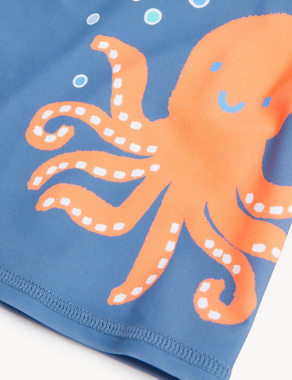 2pc Octopus Long Sleeve Swim Set