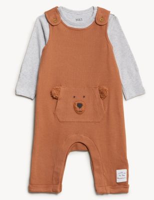 2pc Pure Cotton Bear Outfit (0 - 3 Yrs) - FR
