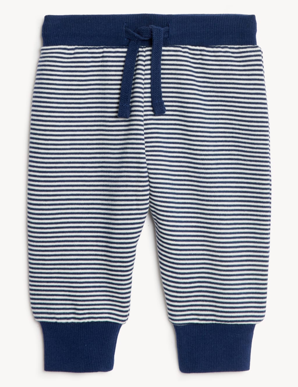 Cotton Rich Striped Joggers (0-3 Yrs) image 2