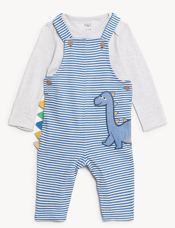 2pc Pure Cotton Dinosaur Outfit (0-3 Yrs) - CH