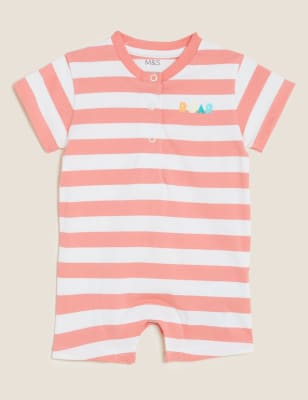 

Boys M&S Collection Pure Cotton Striped Romper (0-3 Yrs) - Red Mix, Red Mix