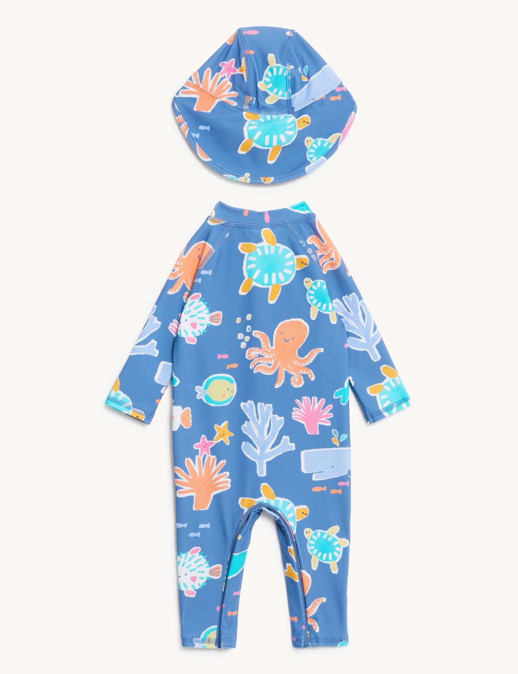 2pc Sealife Swimsuit & Hat Set (0-3 Yrs) image 2