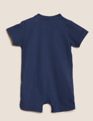 

M&S Collection Strampelanzug aus reiner Baumwolle mit Elefantenmuster (0-3 J.) - Dark Indigo, Dark Indigo