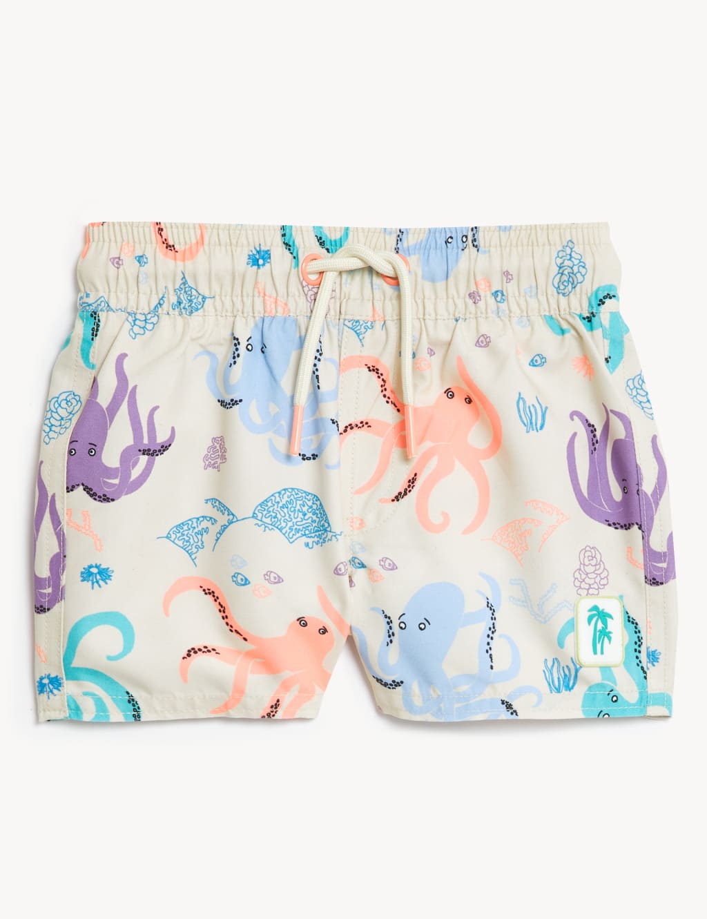 Octopus Print Swim Shorts (0 - 3 Yrs) image 1