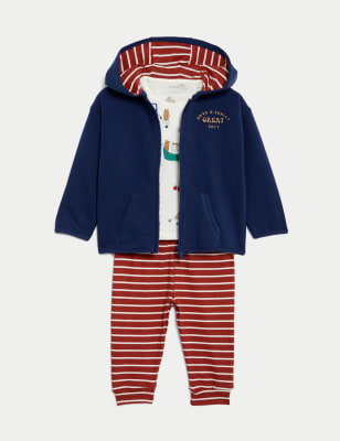 

Boys M&S Collection 3pc Cotton Rich Outfit (0-3 Yrs) - Multi, Multi
