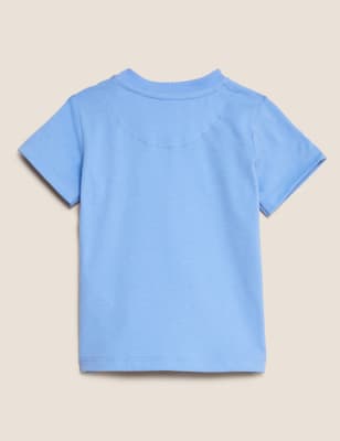 

Boys M&S Collection Pure Cotton Slogan T-Shirt (0-3 Yrs) - Blue, Blue
