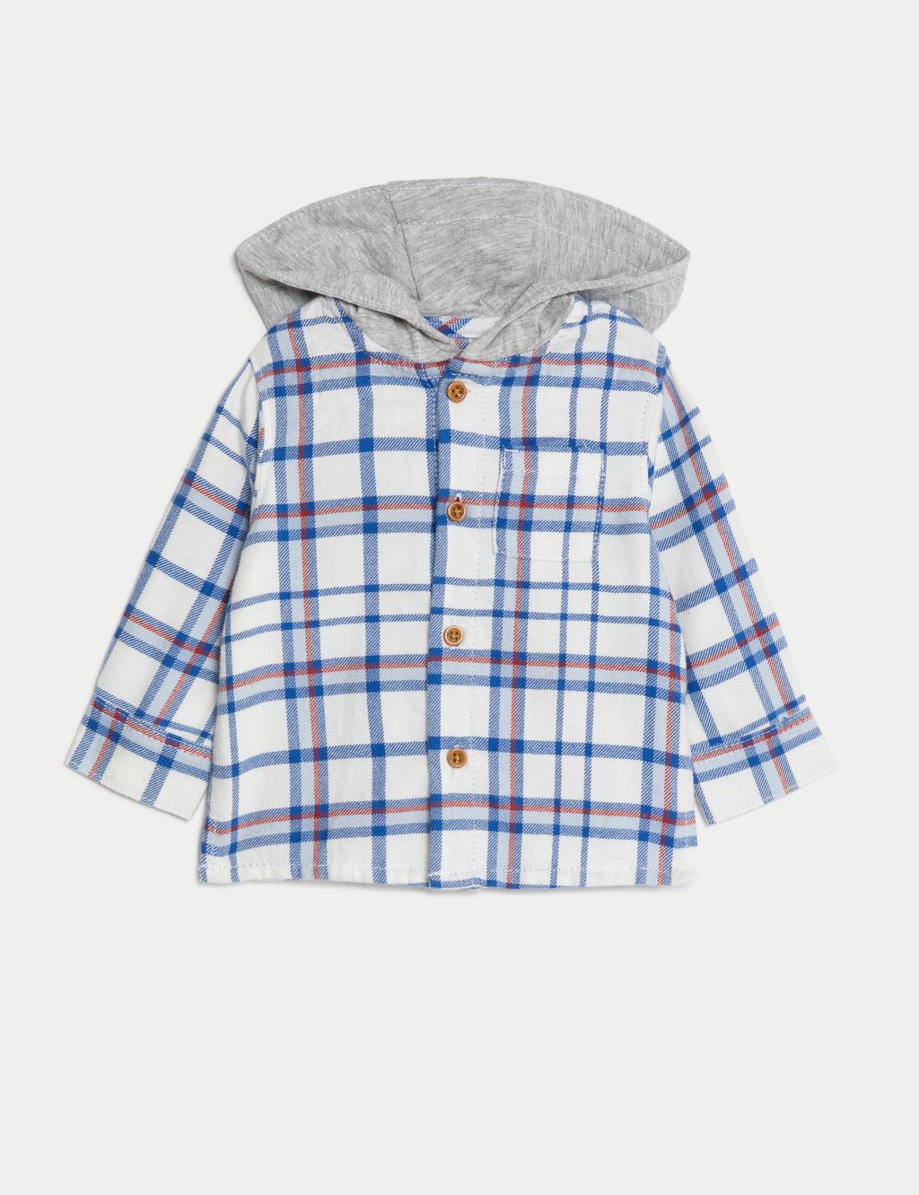 2pc Cotton Rich Hooded Checked Outfit (0-3 Yrs) image 3