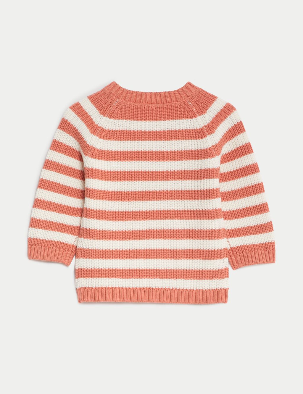 Pure Cotton Striped Knitted Jumper (0-3 Yrs) image 2