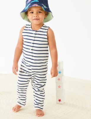 

Boys M&S Collection Pure Cotton Striped Romper (0-3 Yrs) - Indigo, Indigo