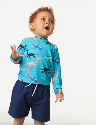 

M&S Collection 2-teiliges Bade-Outfit mit Dinosauriermotiv (0-3 J.) - Multi, Multi