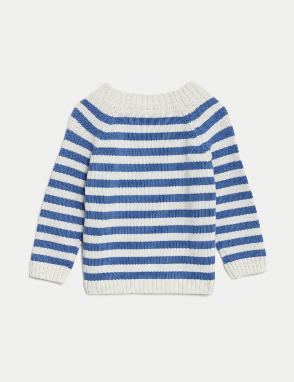 Pure Cotton Striped Jumper (0-3 Yrs) image 2