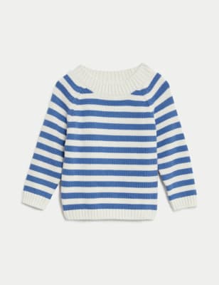 Pure Cotton Striped Jumper (0-3 Yrs)