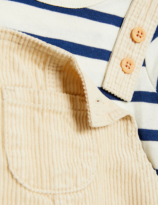 2pc Pure Cotton Striped Outfit (0-3 Yrs) - AL