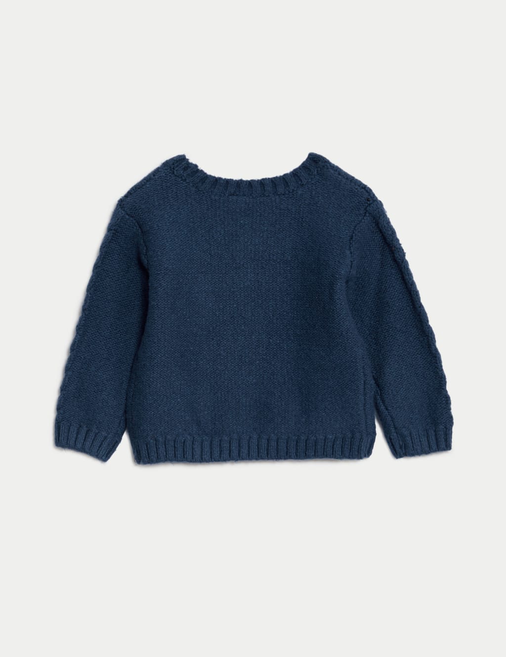 Cotton Rich Cable Knit Jumper (0-3 Yrs) image 2