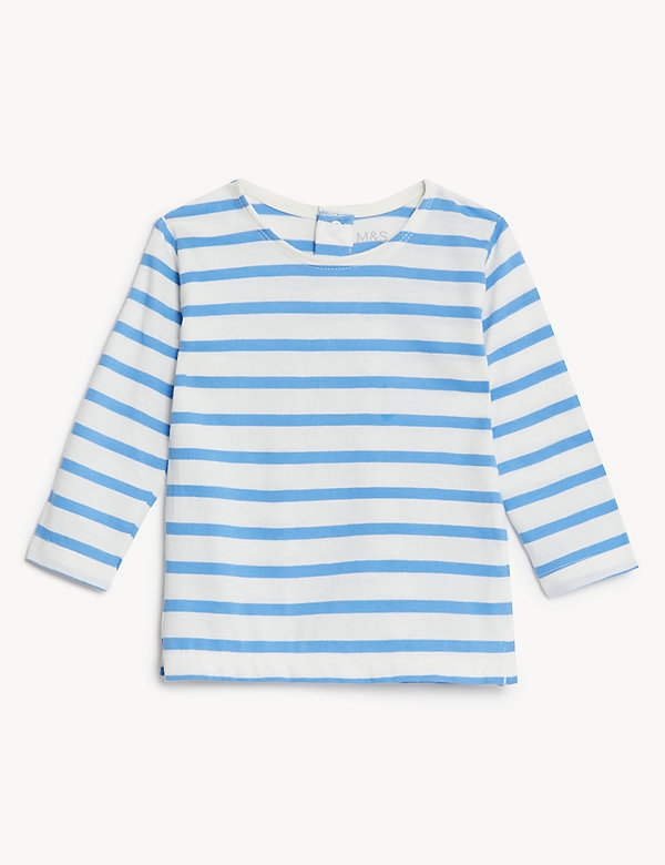 Pure Cotton Striped Top (0-3 Yrs) - PL