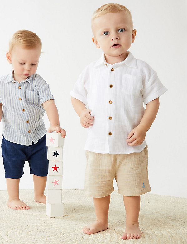Pure Cotton Shorts (0-3 Yrs) - GR