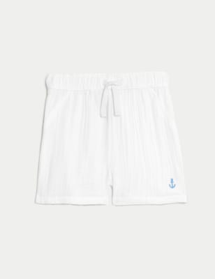 

M&S Collection Shorts aus reiner Baumwolle (0-3 Jahre) - White, White