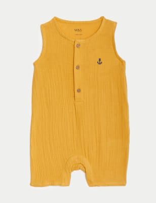 

Boys M&S Collection Pure Cotton Romper (0-3 Yrs) - Copper Tan, Copper Tan