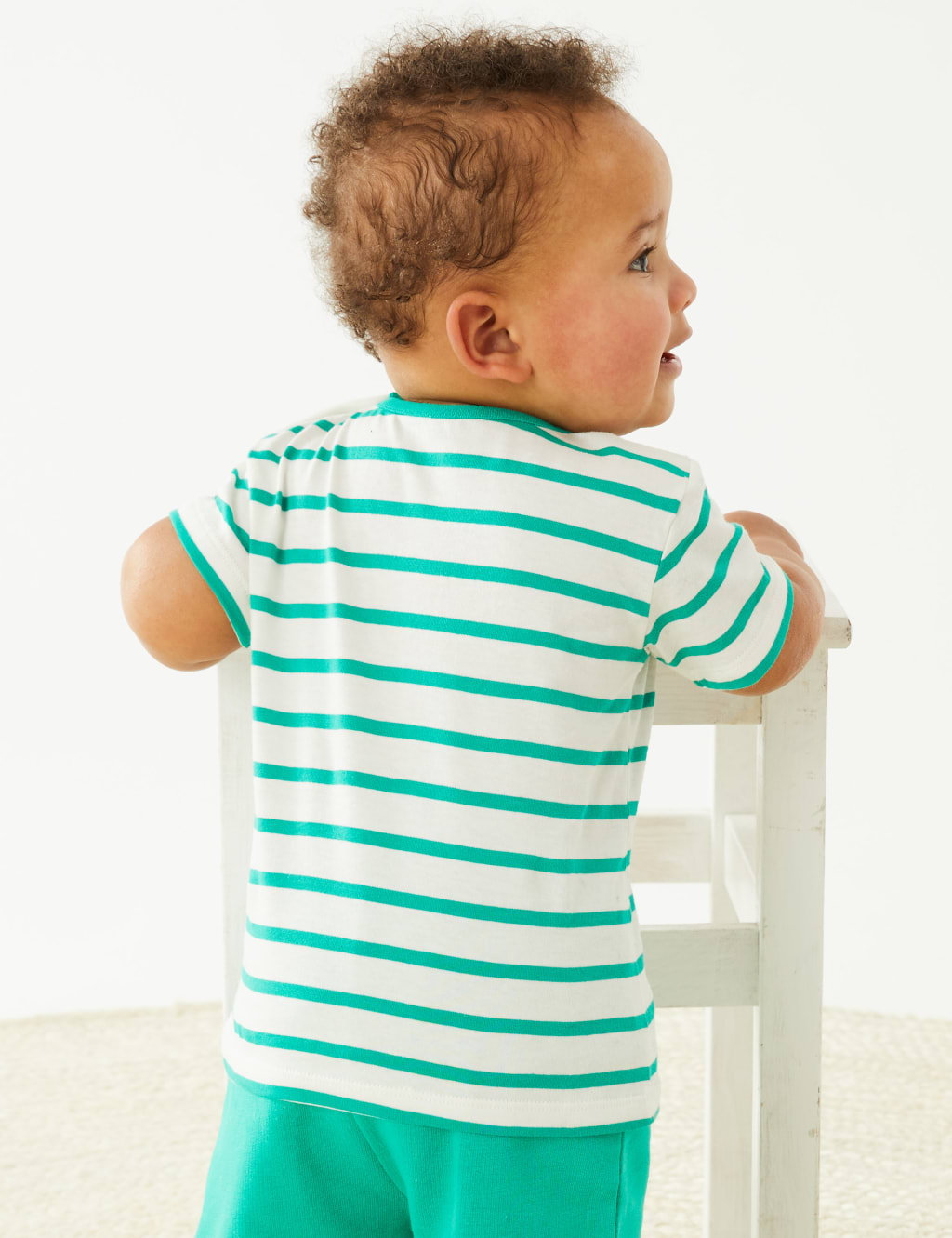 Pure Cotton Striped T-Shirt (0-3 Yrs) image 5
