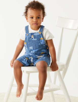 

M&S Collection Conjunto de 2 piezas 100% algodón estampado (0-3 años) - Denim Mix, Denim Mix
