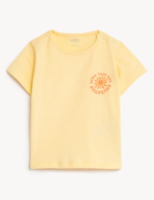 

Boys M&S Collection Pure Cotton Sunshine Slogan T-Shirt (0-3 Yrs) - Yellow, Yellow