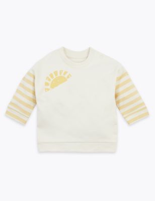 Cotton Sunshine Print Sweatshirt (0 -36 Mths) | M&S