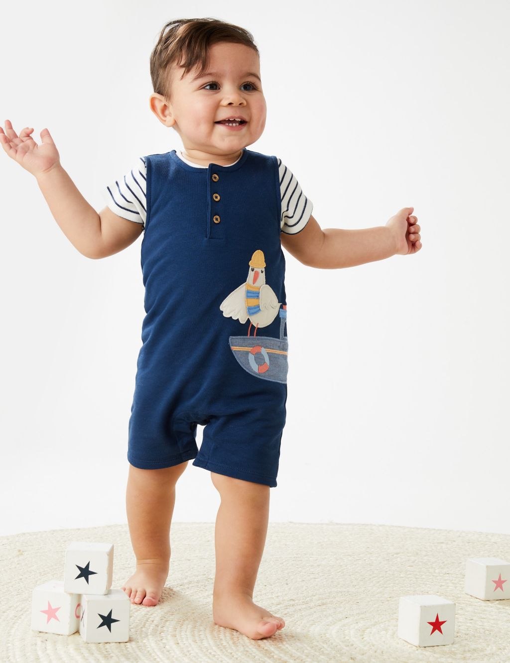 2pc Pure Cotton Seagull Outfit (0-3 Yrs) image 1