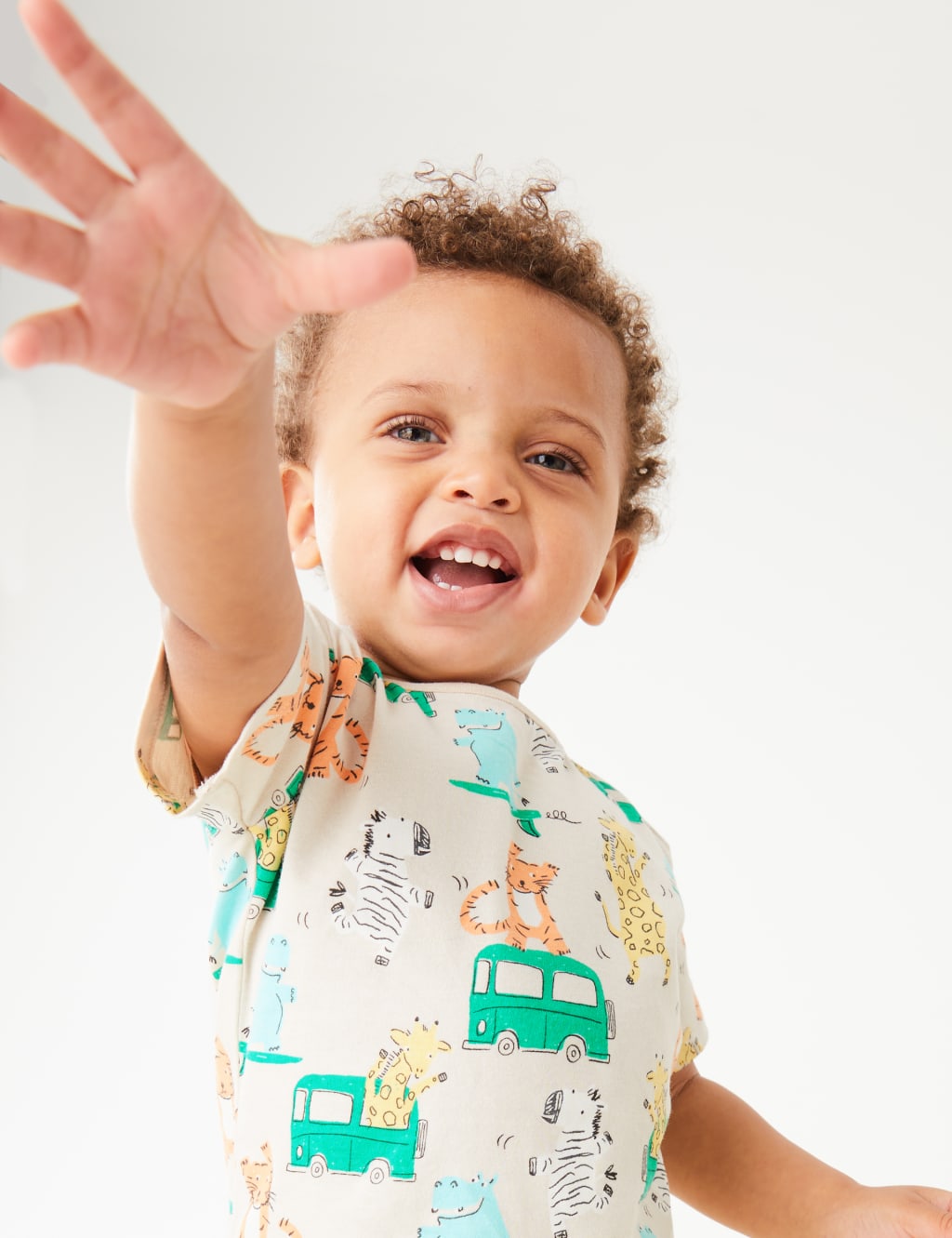 Pure Cotton Animal Print T-Shirt (0-3 Yrs) image 1