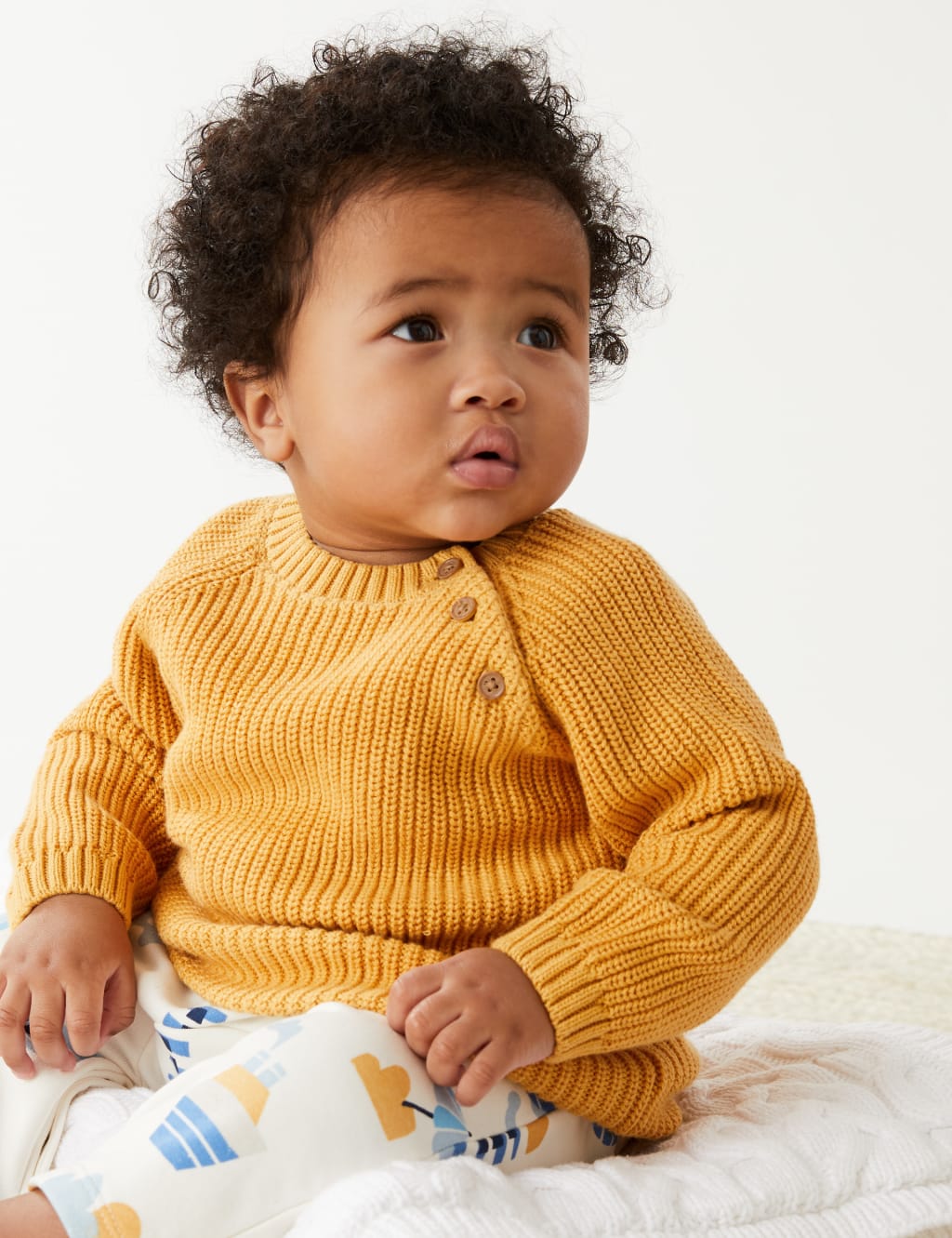 Pure Cotton Knitted Jumper (0-3 Yrs) image 1