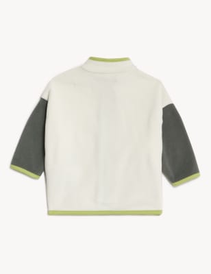 

M&S Collection Chaqueta polar con cremallera de bloques de color (0-3 años) - Green Mix, Green Mix