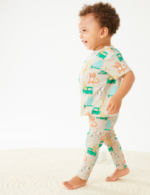 

M&S Collection Leggings mit hohem Baumwollanteil und Tiermuster (0-3 Jahre) - Calico, Calico